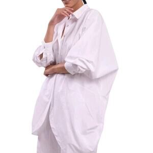 Alembika Urban Big Easy Shirt In White Size 1 (XS) Oversized